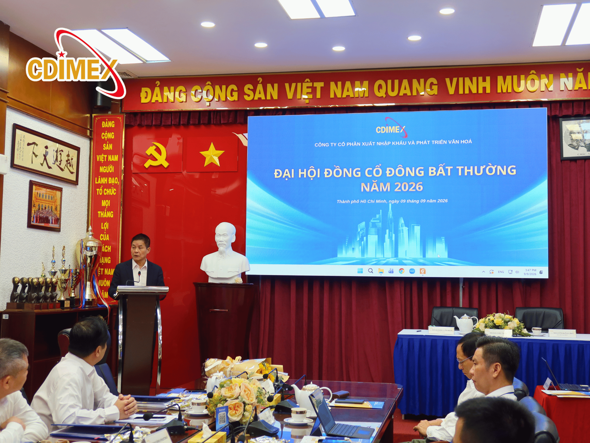 Tân Chủ tịch HĐQT Nguyễn Quốc Kỳ phát biểu